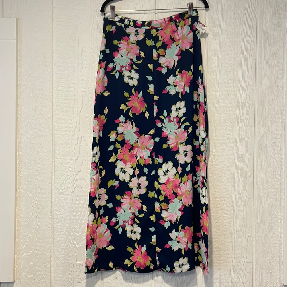 KUT from the kloth floral side slits maxi skirt